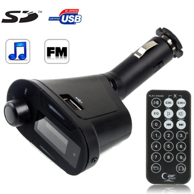 Car MP3 WMA USB SD/MMC Player Wireless FM Transmitter + Remote Control - Click Image to Close